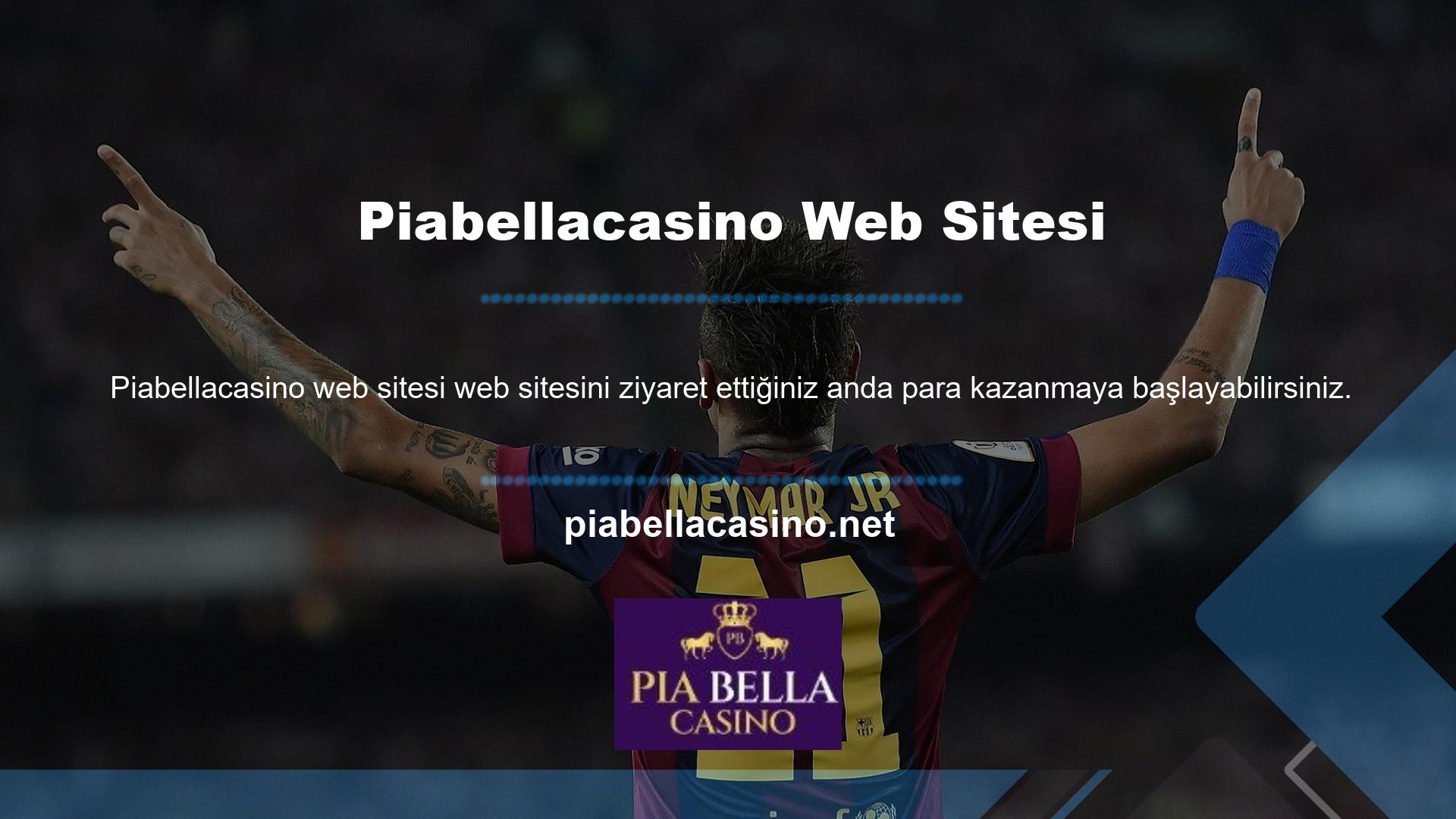 Web sitesi Piabellacasino için güncellenmiş olup bu adres üzerinden üyelere hizmet vermeye devam etmektedir